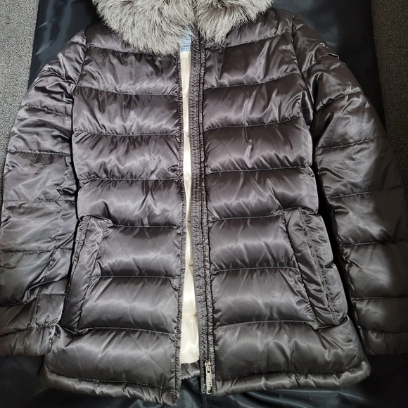 PRADA Silver Grey Puffer Jacket Size 40 - Picture 6 of 14